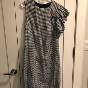 Banana Blue and White Checkered Dress